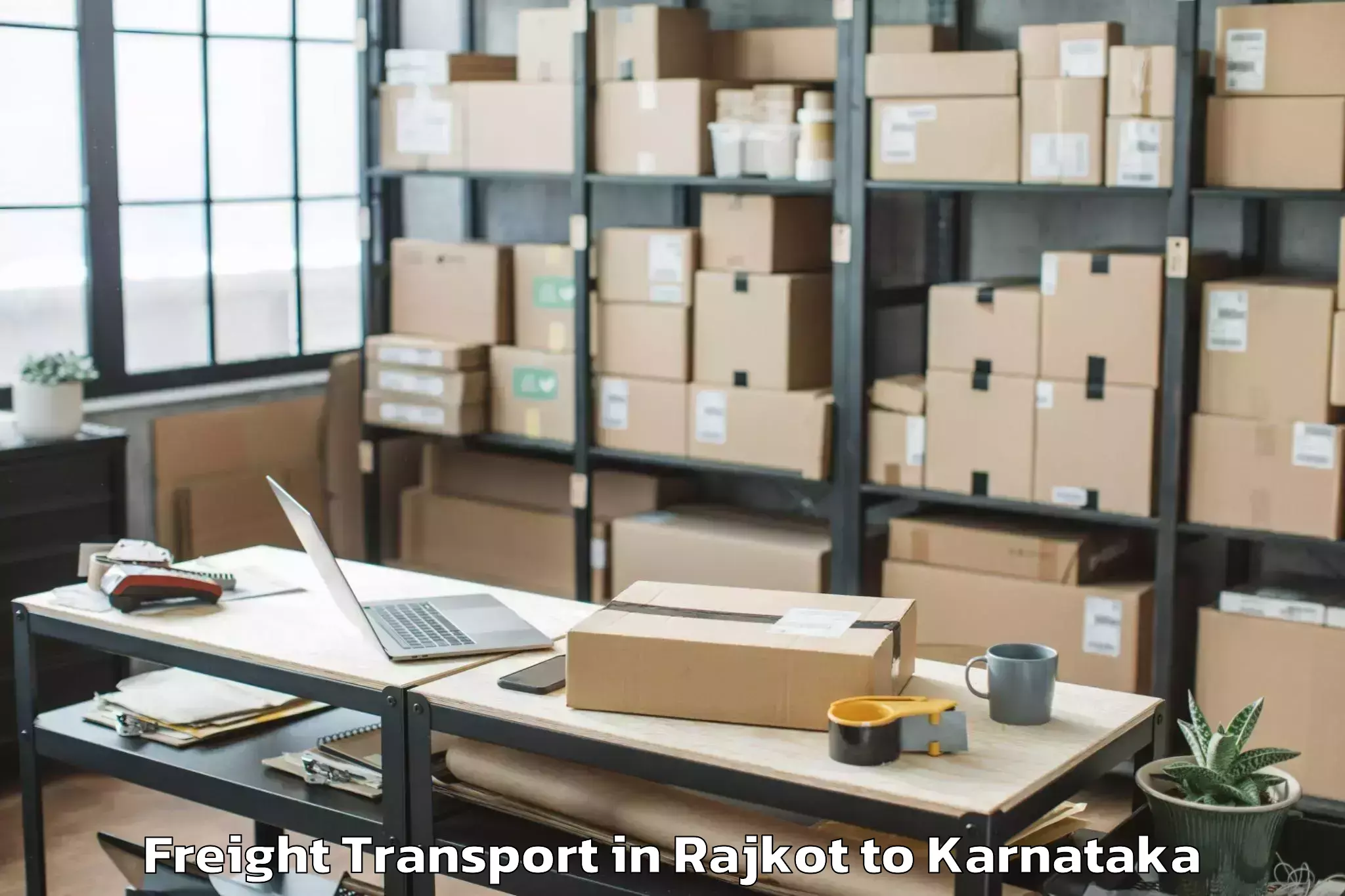 Trusted Rajkot to Karnataka State Rural Developm Freight Transport